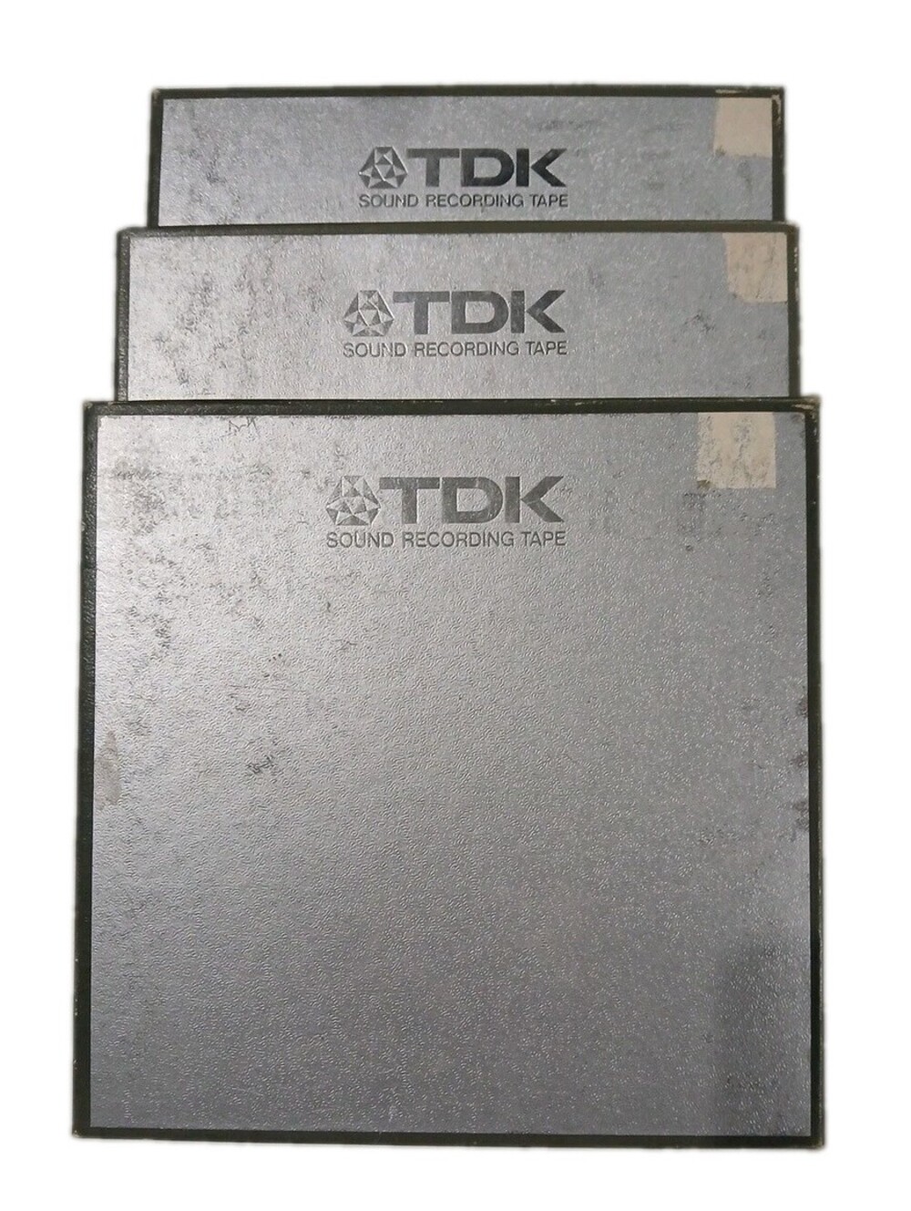 Lot of 3 pre-owned recordable 7-inch-reel tapes for reel-to-reel 2TDK 1Audiotape